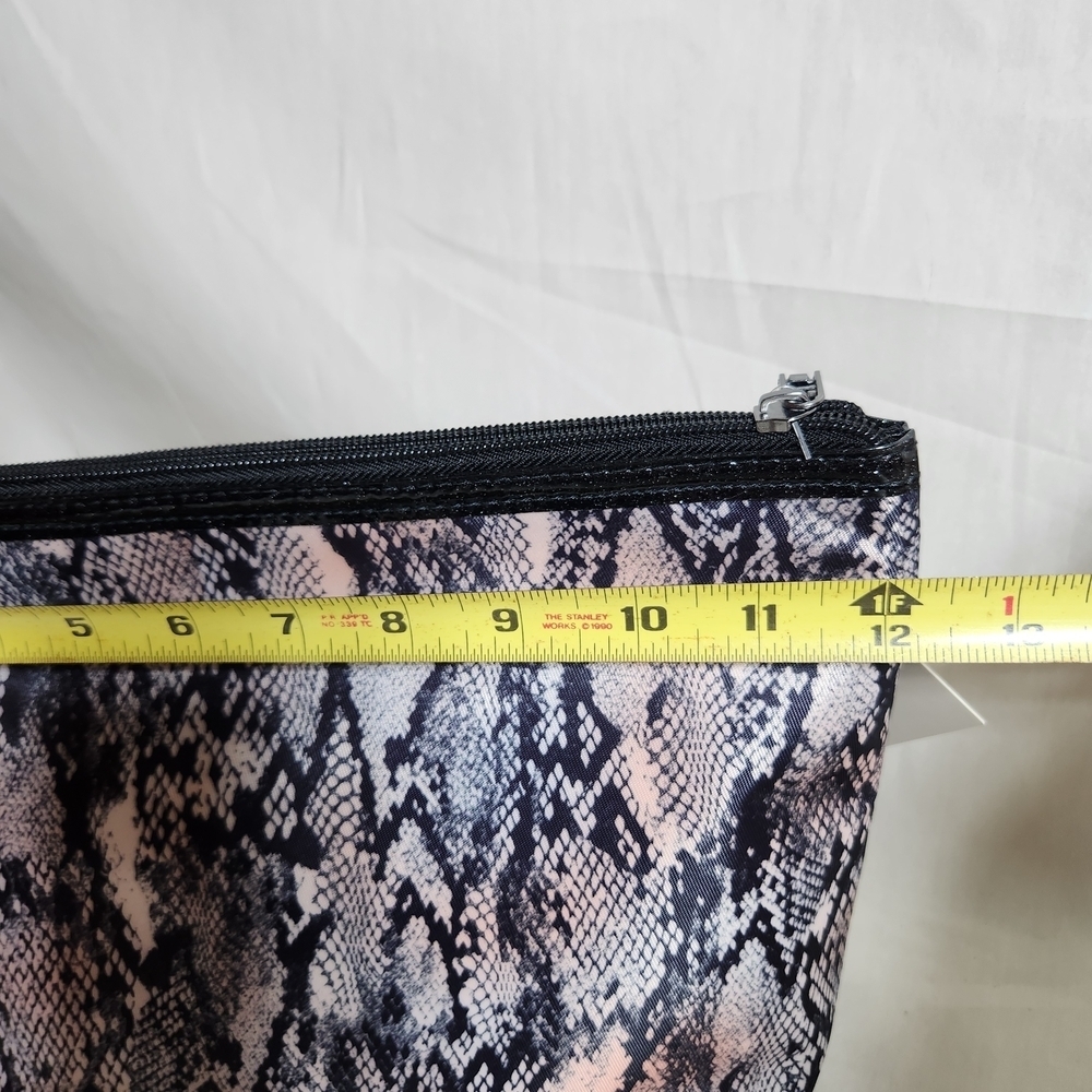 Thalia Sodi Snake Print Cosmetic Bag - Black and Pink New With Tags - Picture 5 of 7